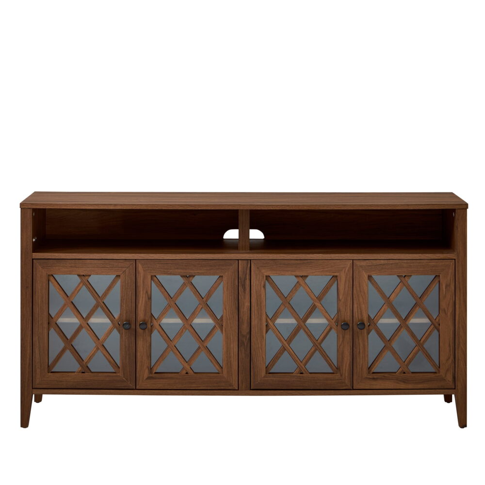 Better Homes & Gardens Trellis TV Stand for TVs up to 65", Walnut - Image 3