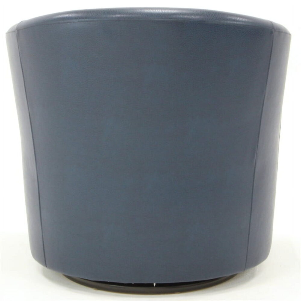 Fox Hill Trading Windsor Faux Leather Swivel Chair, Blue - Image 5