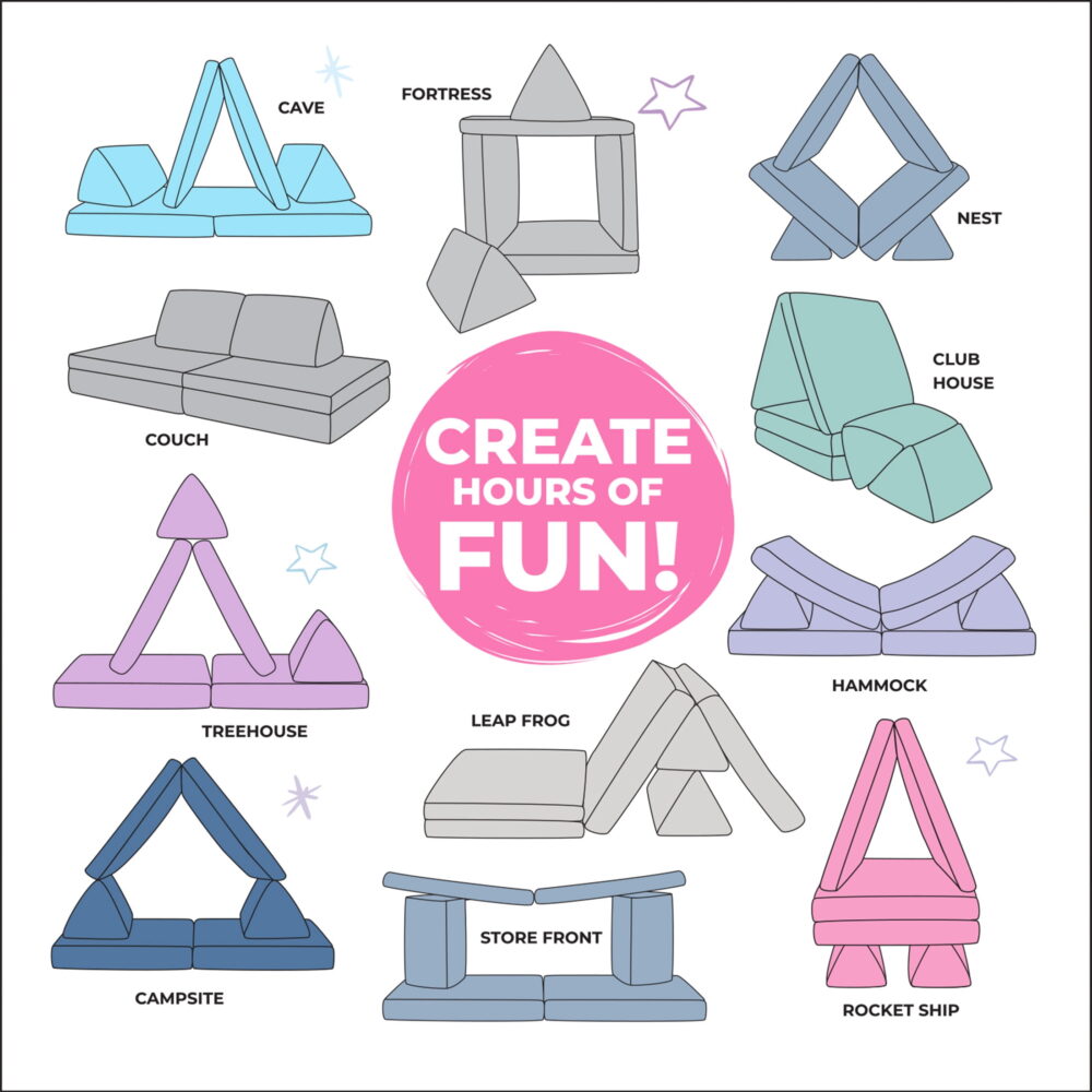 Imaginarium Kids and Toddler Play Couch, Unicorn Purple - Image 5
