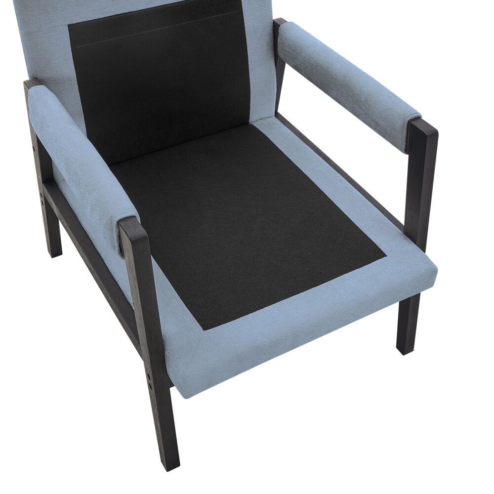 Roundhill Furniture Kelly Mid-Century Modern Chenille Upholstered Accent Armchair, Blue - Image 5