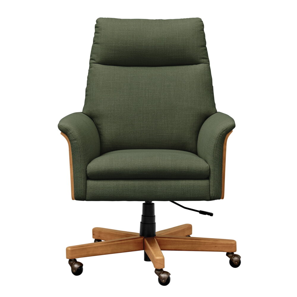Better Homes & Gardens Juliet Tall Back Office Chair, Olive and Light Honey Finish - Image 3