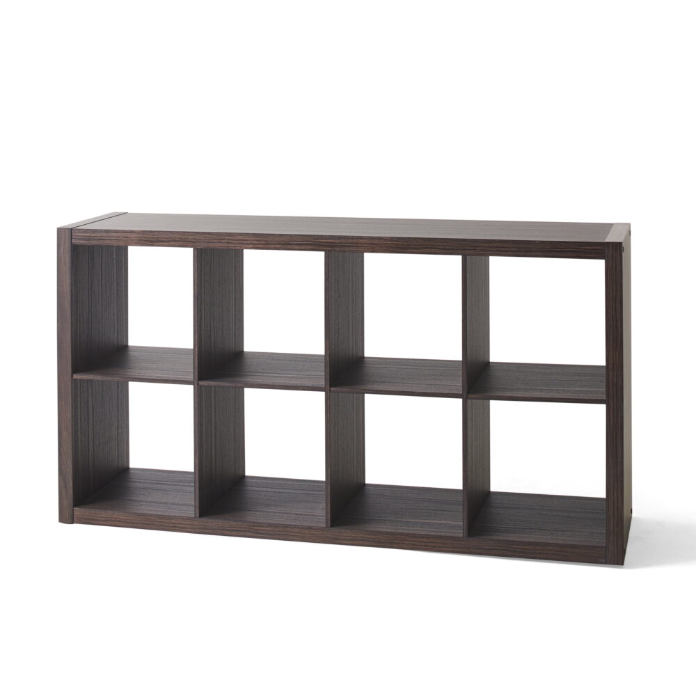 Better Homes & Gardens 8 Cube Organizer with 4 H Shelf Inserts, Tobacco Oak - Image 7