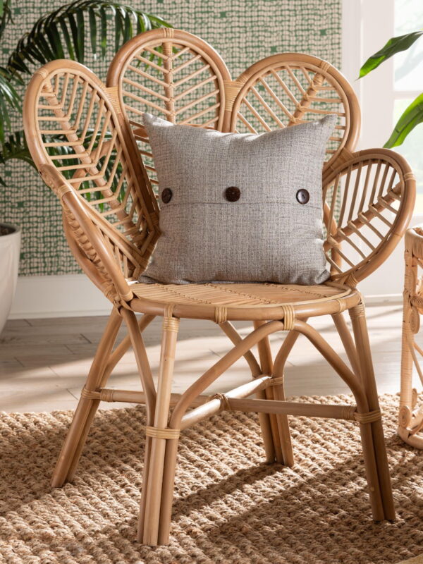 bali & pari Eliava Rattan BOHO Peacock Chair, Natural Brown