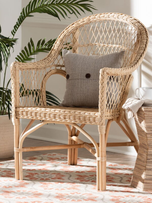 bali & pari Zaira Boho Arm Chair, Natural