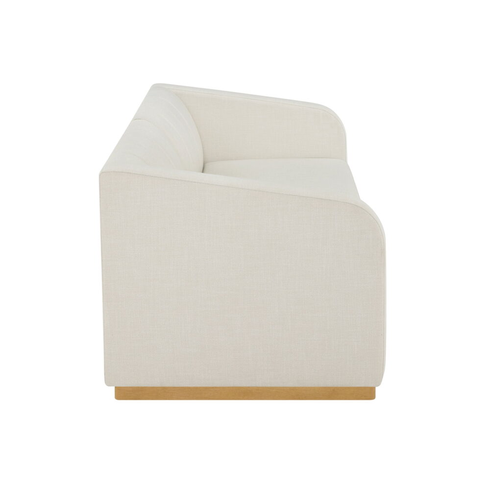 Better Homes & Gardens Lillian Channel Tufted Sofa 83.5" Cream Linen - Image 3