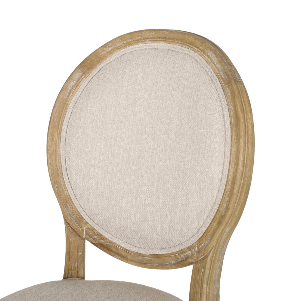 Elliston Upholstered Swivel Office Chair, Beige and Natural - Image 7