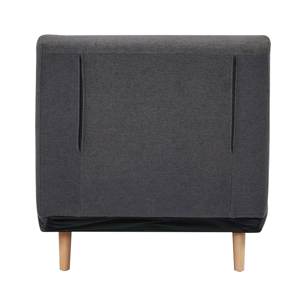 A&D Home Tustin Polyester Convertible Futon Chair, Charcoal - Image 5