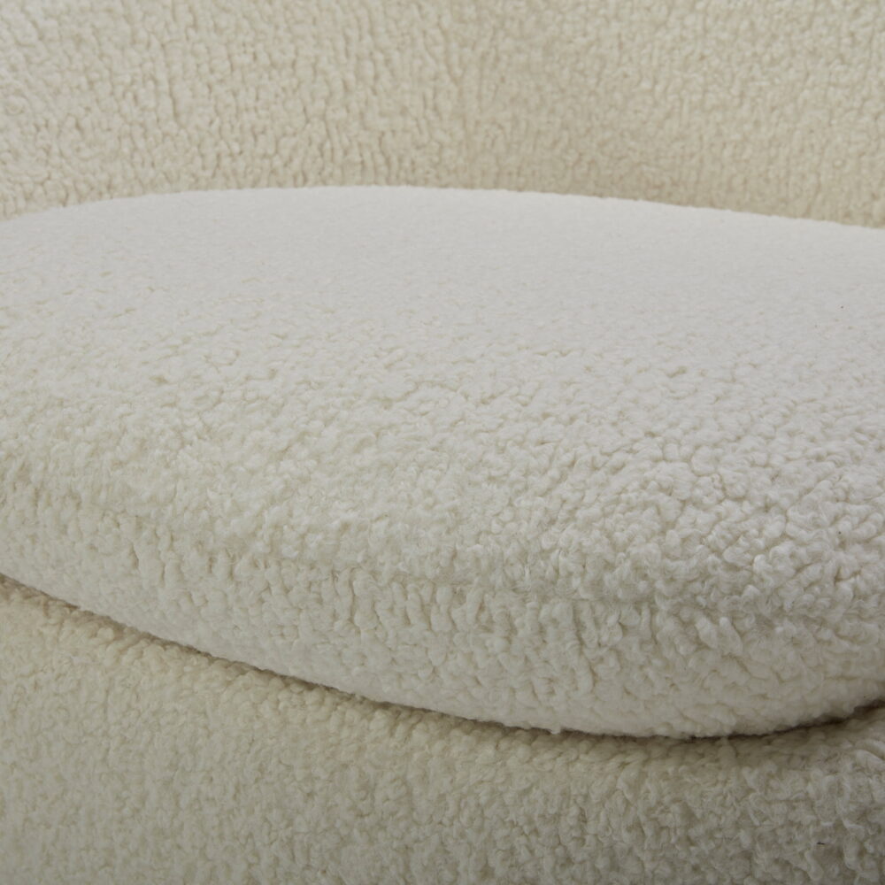 Better Homes & Gardens Mira Swivel Accent Chair, Cream Shearling - Image 3