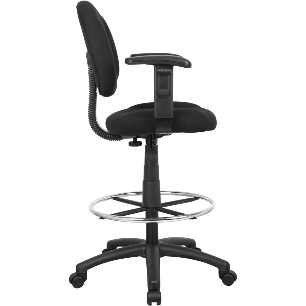 Boss Office Products Sit-Stand Desk Chair with Adjustable Arms, Black - Image 7