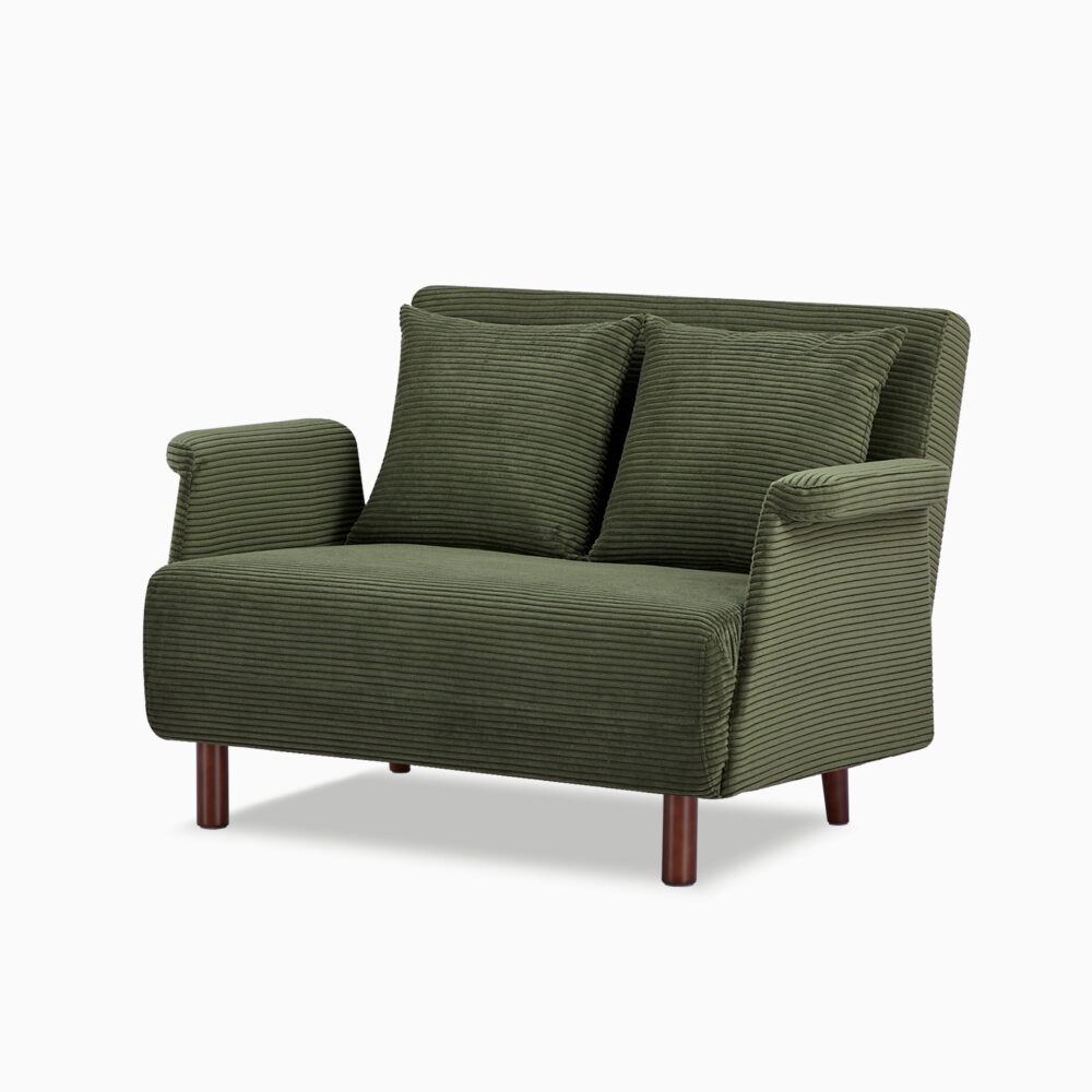 Artdeco Home Boston Convertible Futon Chair Darck Olive Green, Velvet Medium Pillows Included, Multi-Position 6 in Sofa, Futon Chair - Image 3