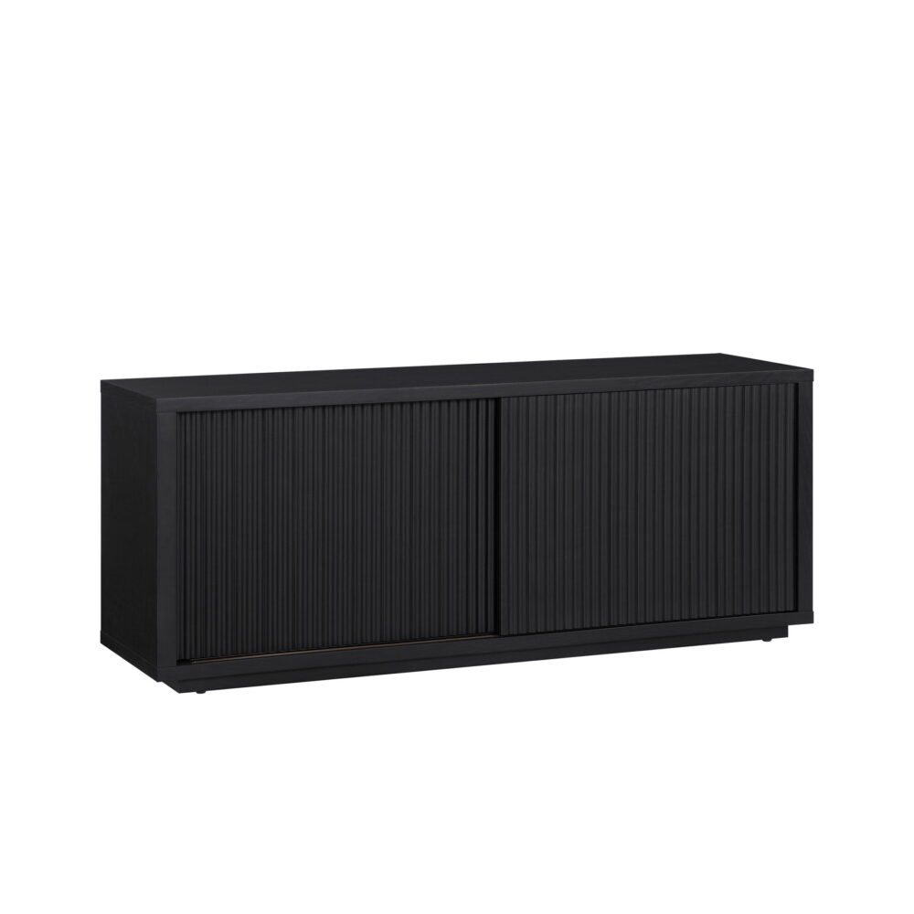 Beautiful Fluted TV Stand for TV’s up to 70” by Drew Barrymore, Rich Black Finish - Image 7