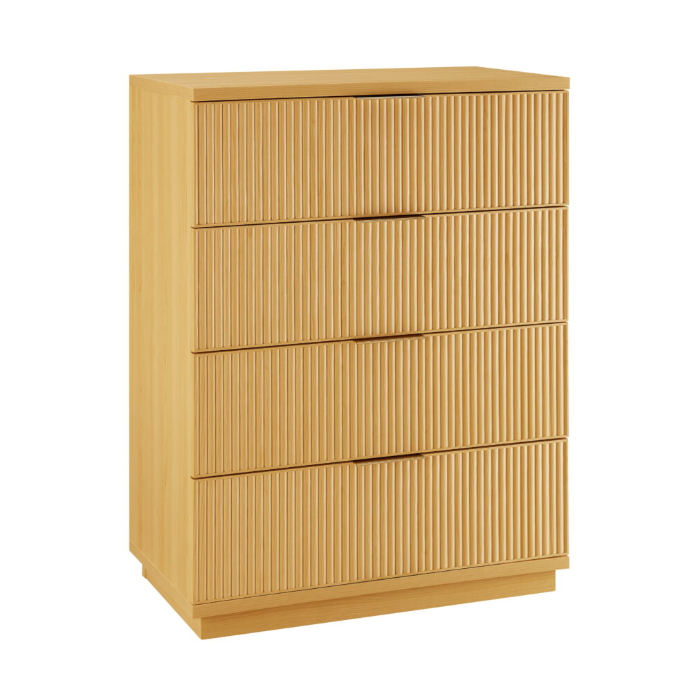 Better Homes & Gardens Lillian Fluted 4 Drawer Dresser, Natural Pine - Image 2