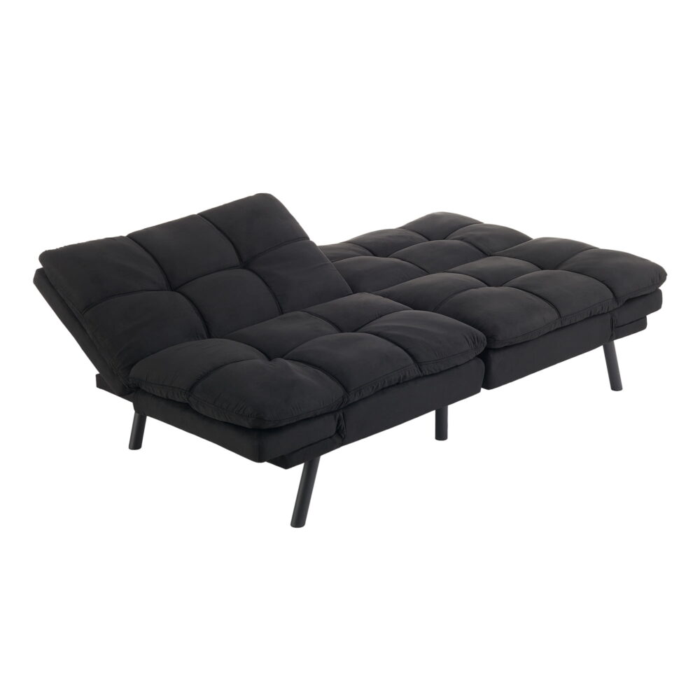 Mainstays Memory Foam Futon with 72",Black - Image 5