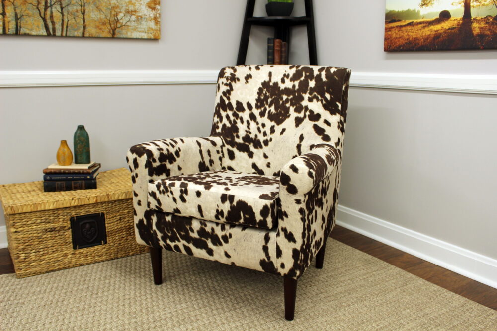 Fox Hill Ellis Rolled Arm Lounge Chair, Brown Cowhide - Image 4
