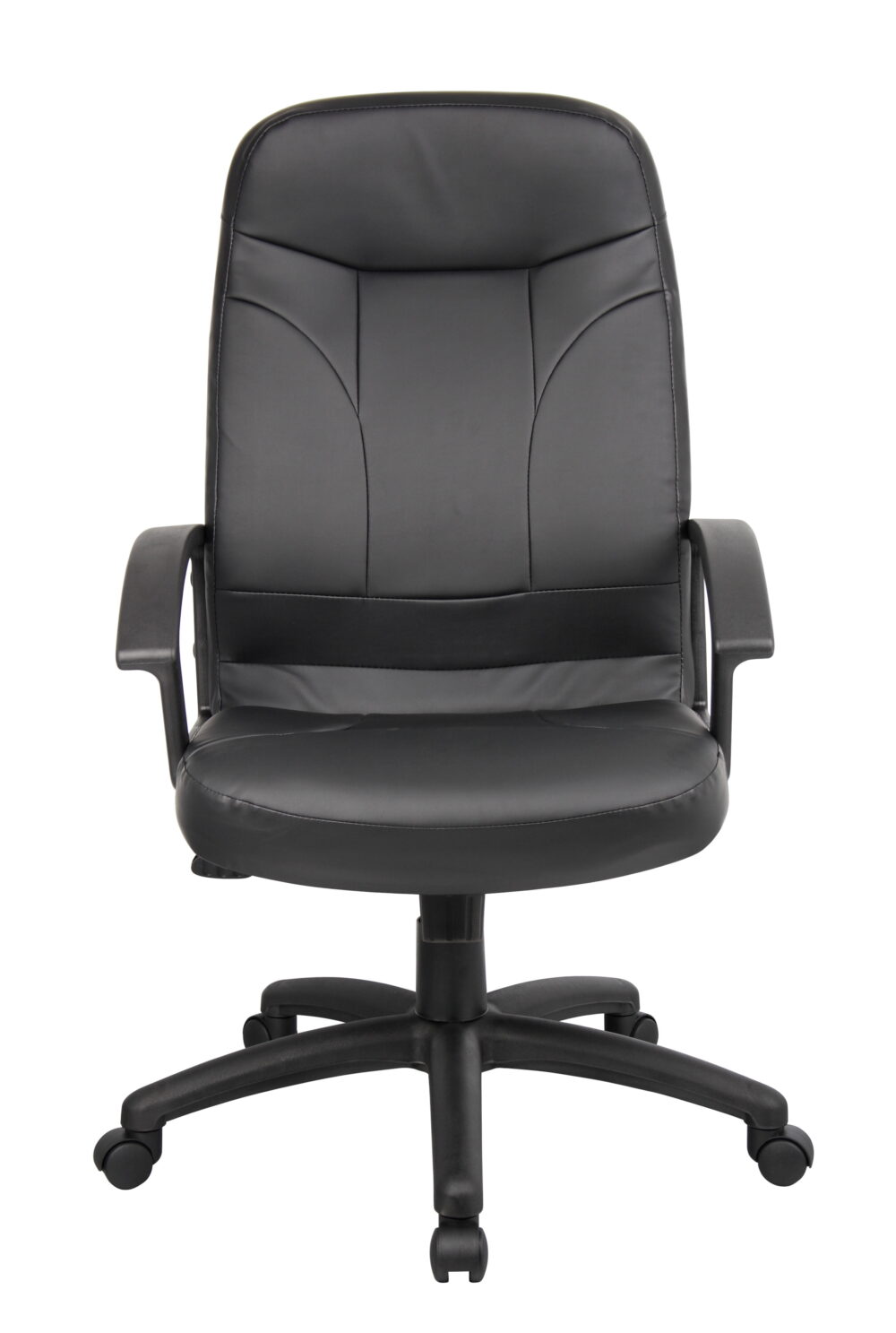Boss Office Products LeatherPlus High Back Executive Chair with Casters, Black - Image 6