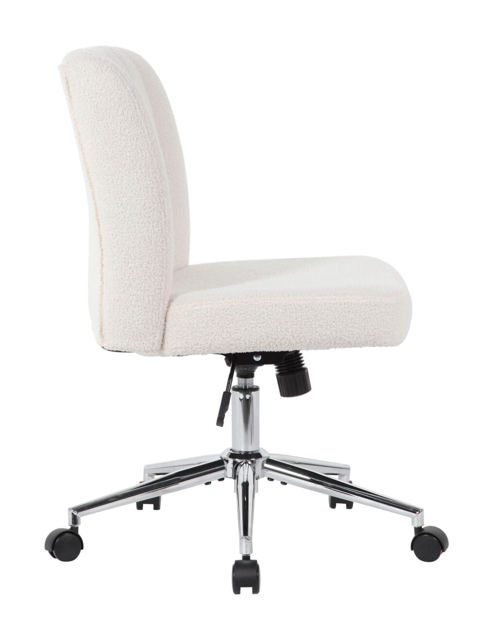 Boss Office Products Task Chair with Chrome Base, Cream Boucle - Image 4