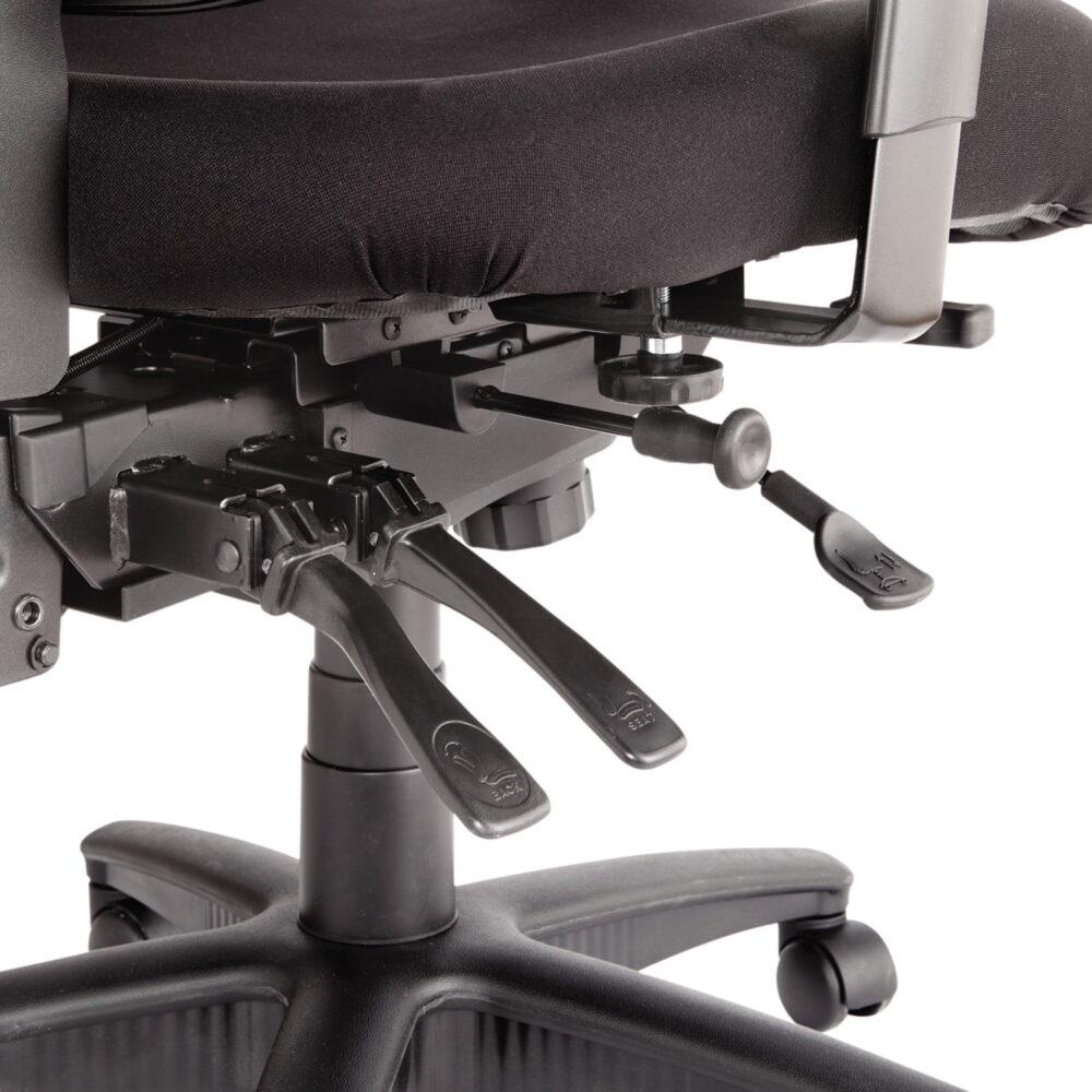 Alera Elusion Series Mesh Mid-Back Multifunction Chair, Supports Up to 275 lb, 17.7" to 21.4" Seat Height, Black - Image 3