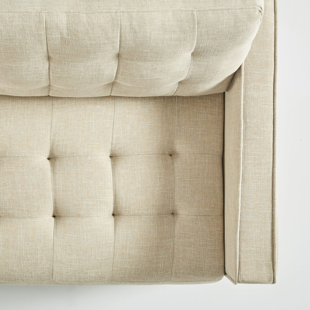 Zinus Benton 75" Upholstered Sofa Couch, Beige - Image 6