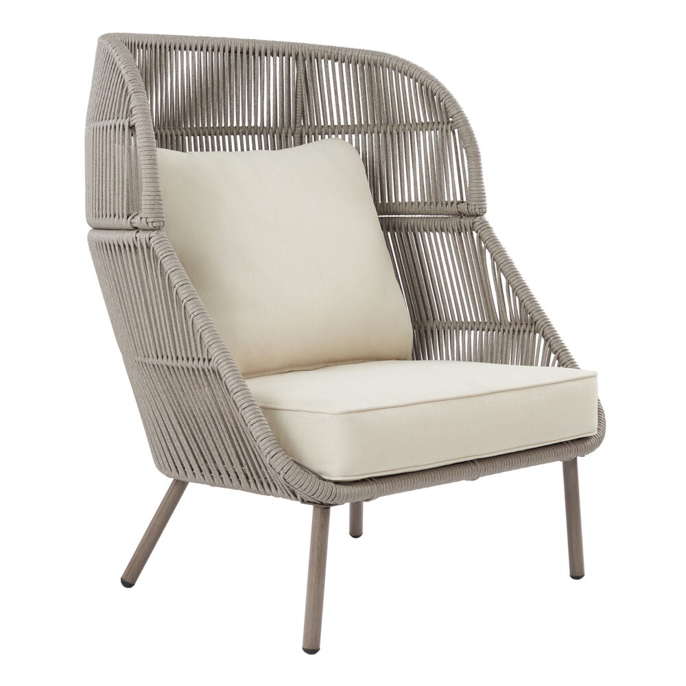 Better Homes & Gardens Tarren Wicker Outdoor Accent Chair with Cushions, Beige - Image 5
