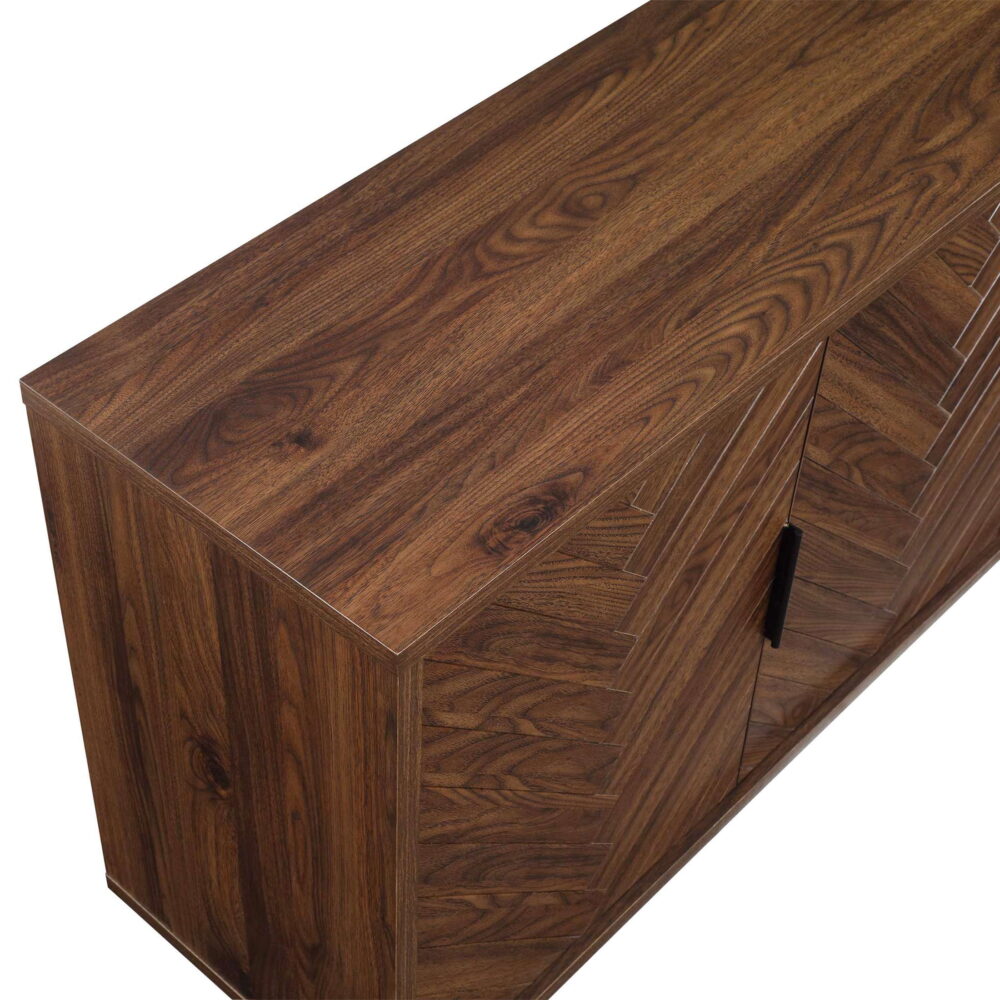 Better Homes & Gardens Wyatt Geo TV Stand for TVs up to 70",  Walnut Finish - Image 5