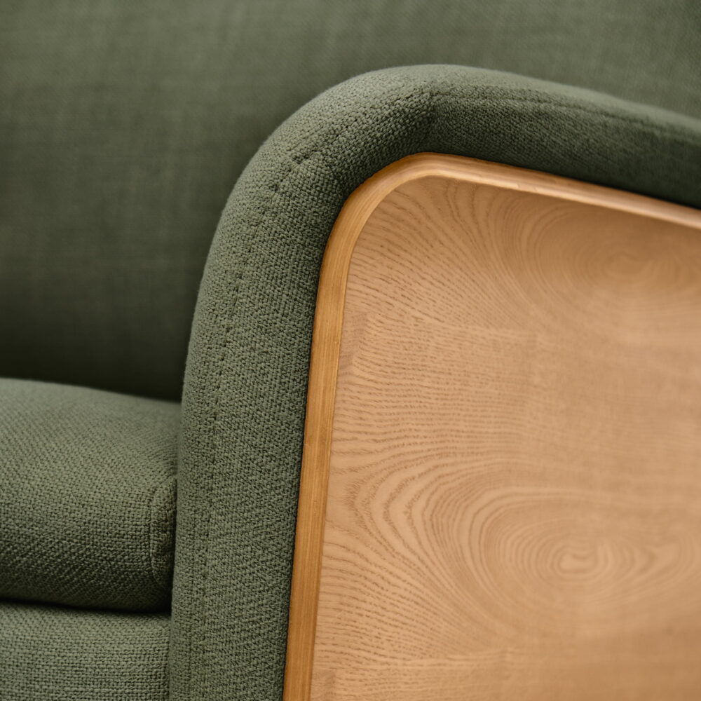 Better Homes & Gardens Juliet Tall Back Office Chair, Olive and Light Honey Finish - Image 4