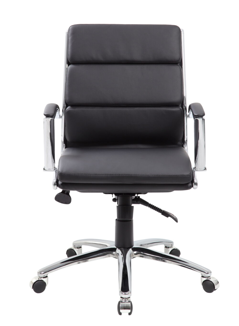 Boss Office Products CaressoftPlus Executive Mid-Back Chair in Black - Image 4