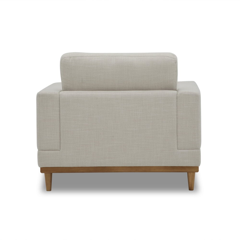 Better Homes & Gardens Springwood Wood Frame Accent Chair, Cream Linen - Image 5