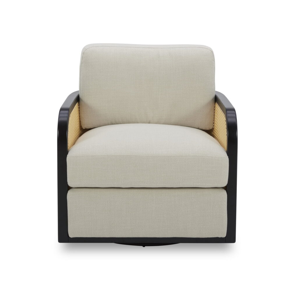 Better Homes & Gardens Springwood Cane Swivel Accent Chair, Charcoal - Image 5