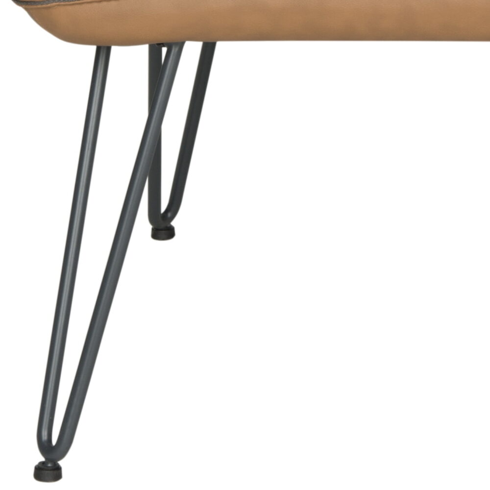 Safavieh Johannes 17.3"H Mid Century Modern Leather Arm Chair - Image 5