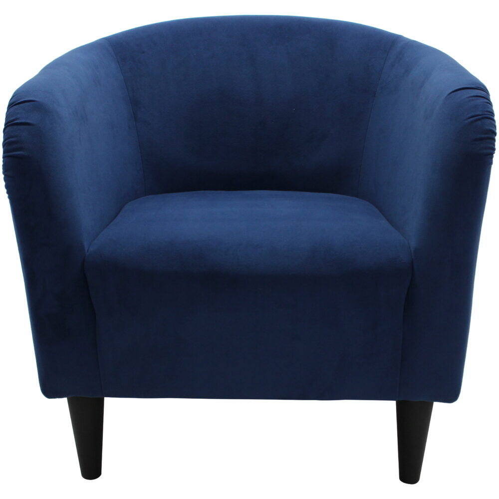 Mainstays Microfiber Tub Accent Chair, Blue - Image 6