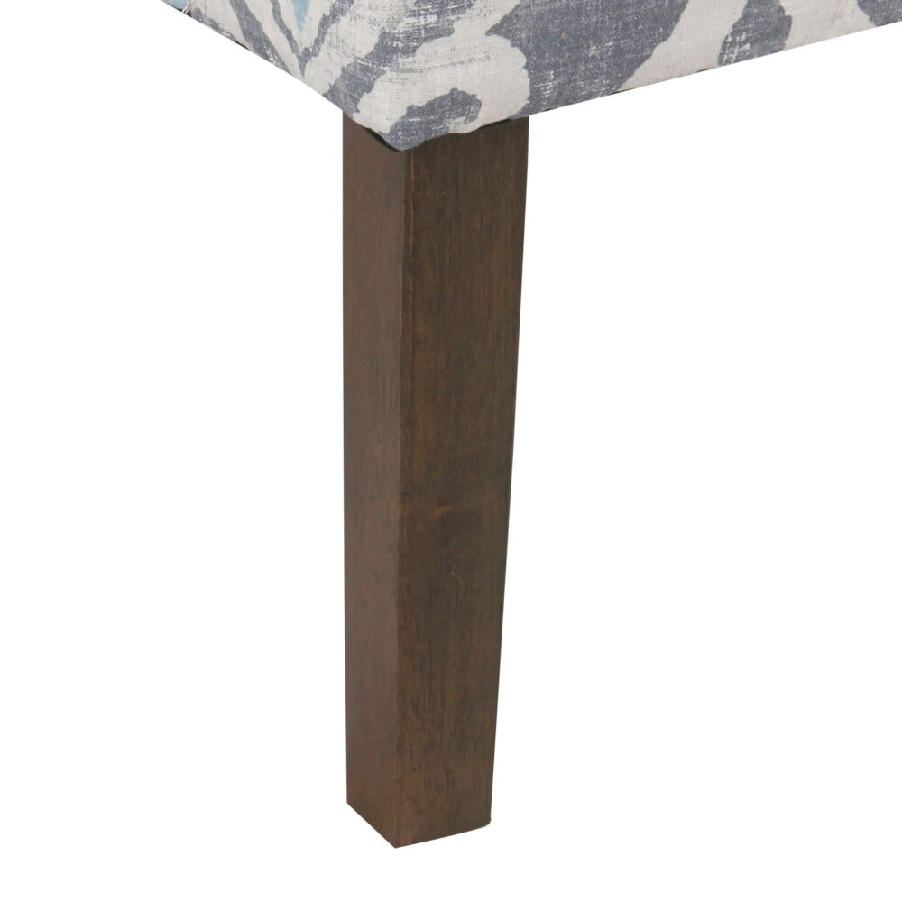 HomePop Classic Swoop Accent Chair - Blue and White Damask - Image 6