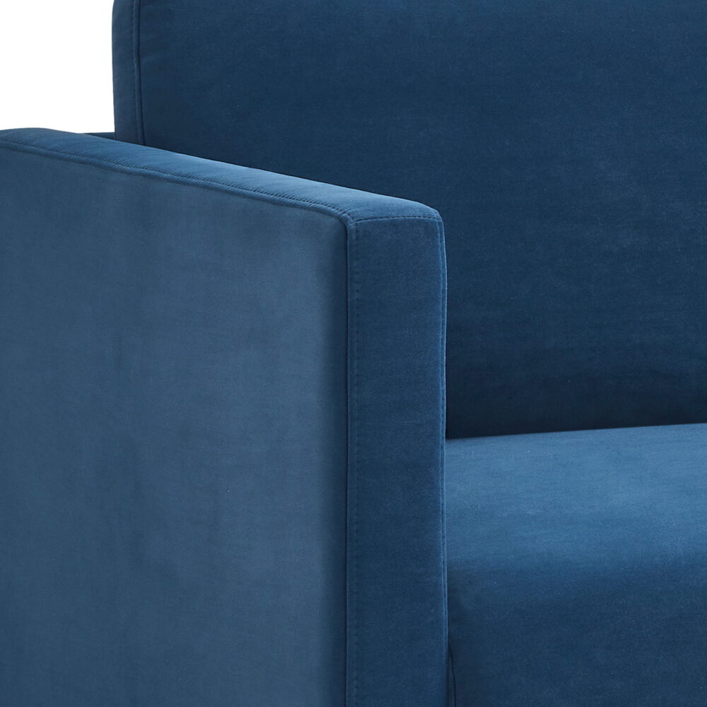 Better Homes & Gardens Wyatt Velvet Sofa, Blue Cove - Image 2