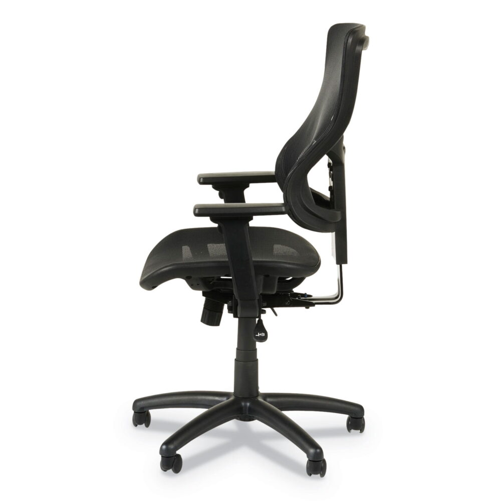 Alera Elusion II Series Suspension Mesh Mid-Back Synchro Seat Slide Chair, Supports 275 lb, 16.34" to 20.35" Seat, Black - Image 4