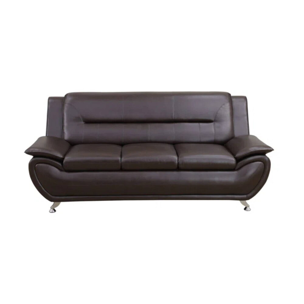 Trumanpick Leather 3 Seater Sofa Chair, Modern Comfy Sofa Couch for Living Room Furniture Set, Brown - Image 5