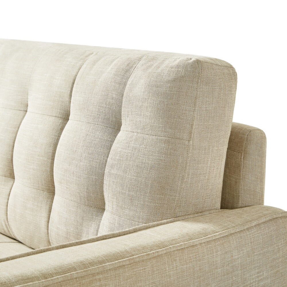 Zinus Benton 75" Upholstered Sofa Couch, Beige - Image 2