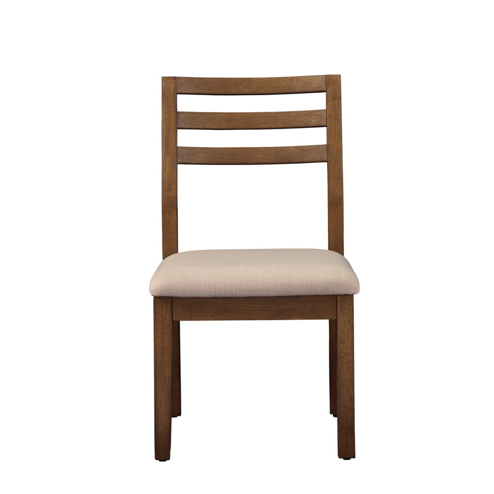 Better Homes & Gardens Ezra Dining Room Chair 2 Pack, Walnut and Cream Fabric Color - Image 7
