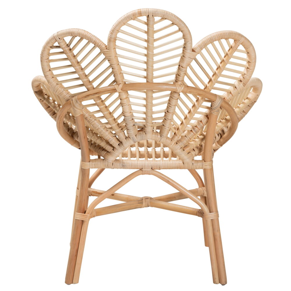 bali & pari Bianca Rattan BOHO Flower Chair, Natural Brown - Image 5