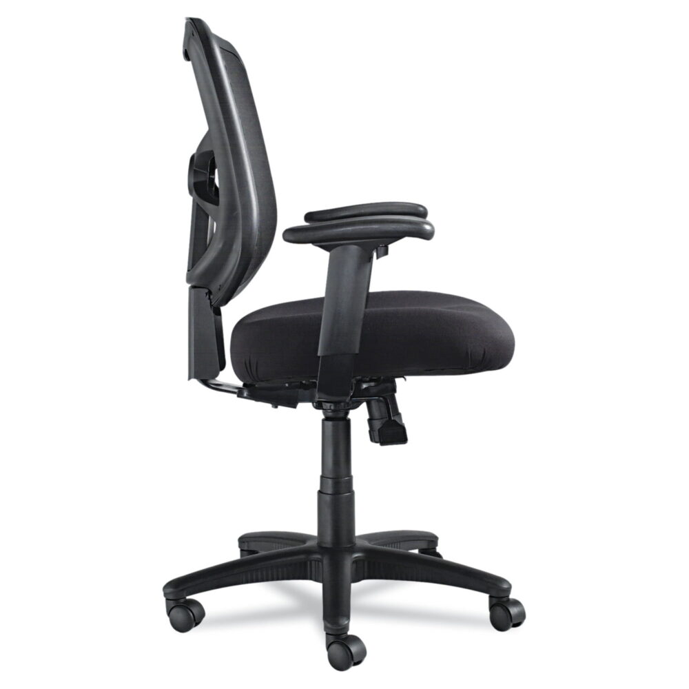 Alera Elusion Series 275 lb. Mid-Back Mesh Task Office Chair - Black - Image 4