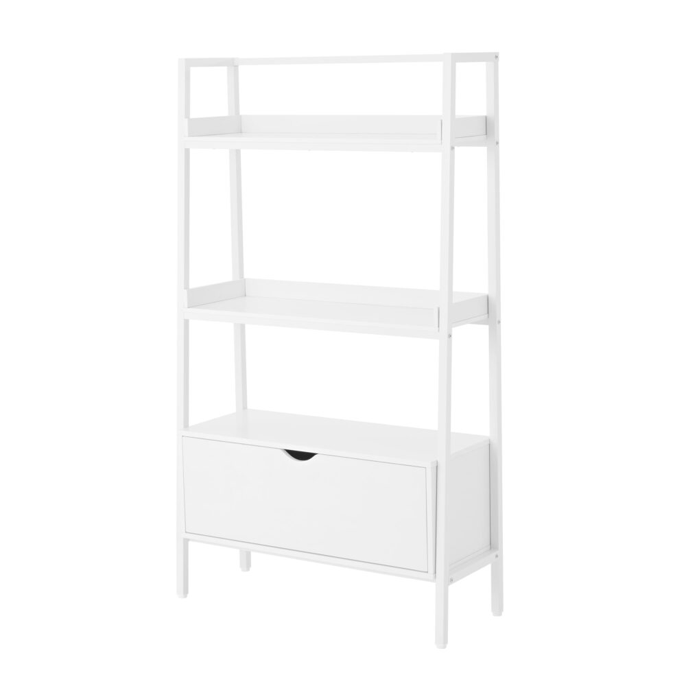 BYO Kids Ladder Bookcase with Drawer, White - Image 3