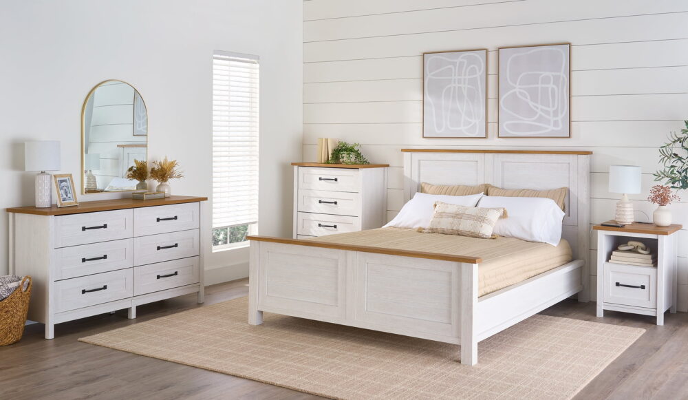 Better Homes & Gardens Modern Farmhouse 6-Drawer Dresser, Alabaster and Light Honey Finish - Image 4