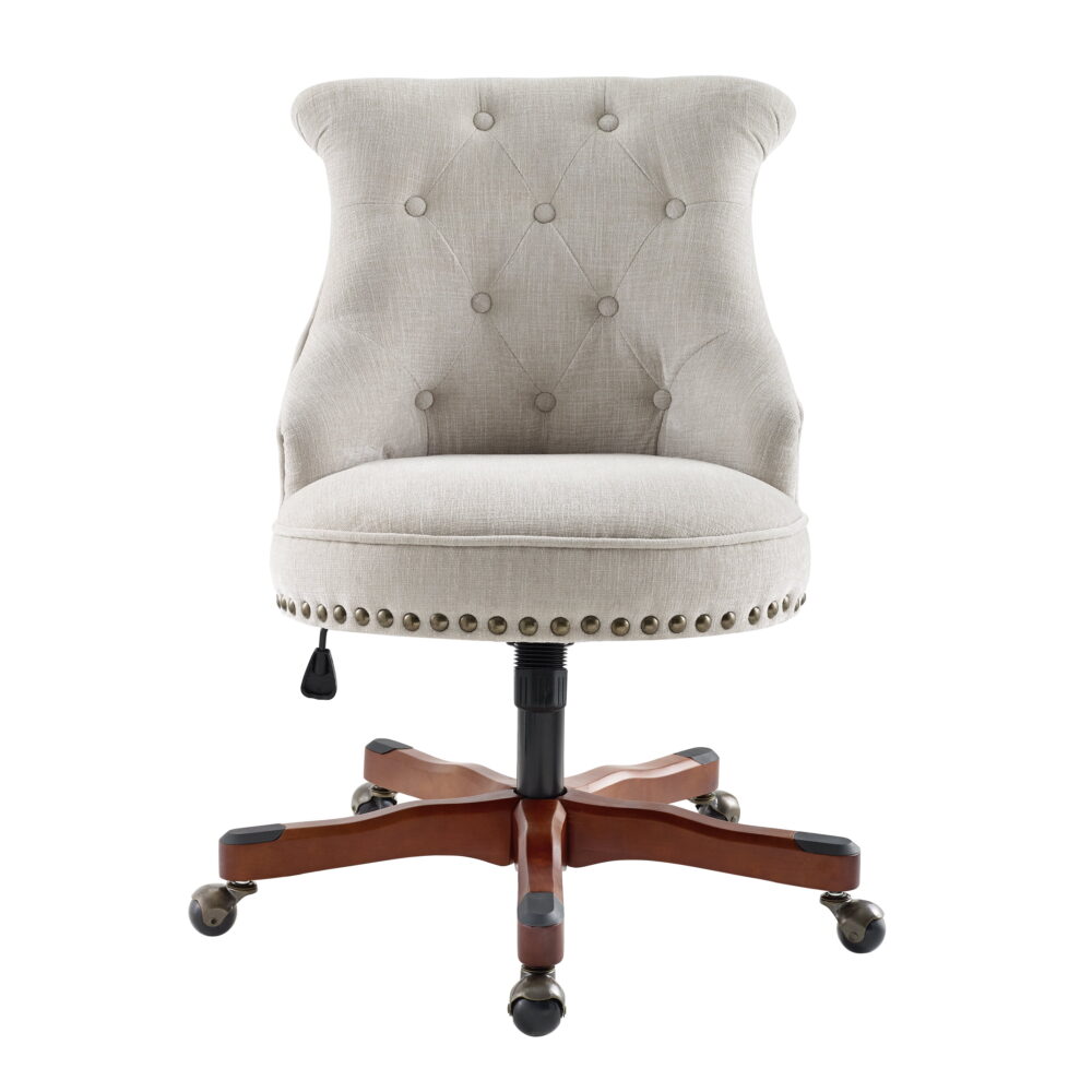 Linon Sinclair Manager's Chair with Adjustable Height & Swivel, 275 lb. Capacity, Off-White - Image 4