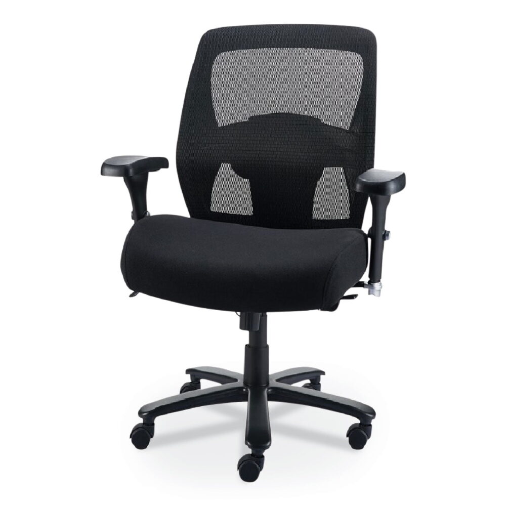 Alera Faseny Series Big and Tall Manager Chair, Supports Up to 400 lbs, 17.48" to 21.73" Seat Height, Black Seat/Back/Base - Image 3