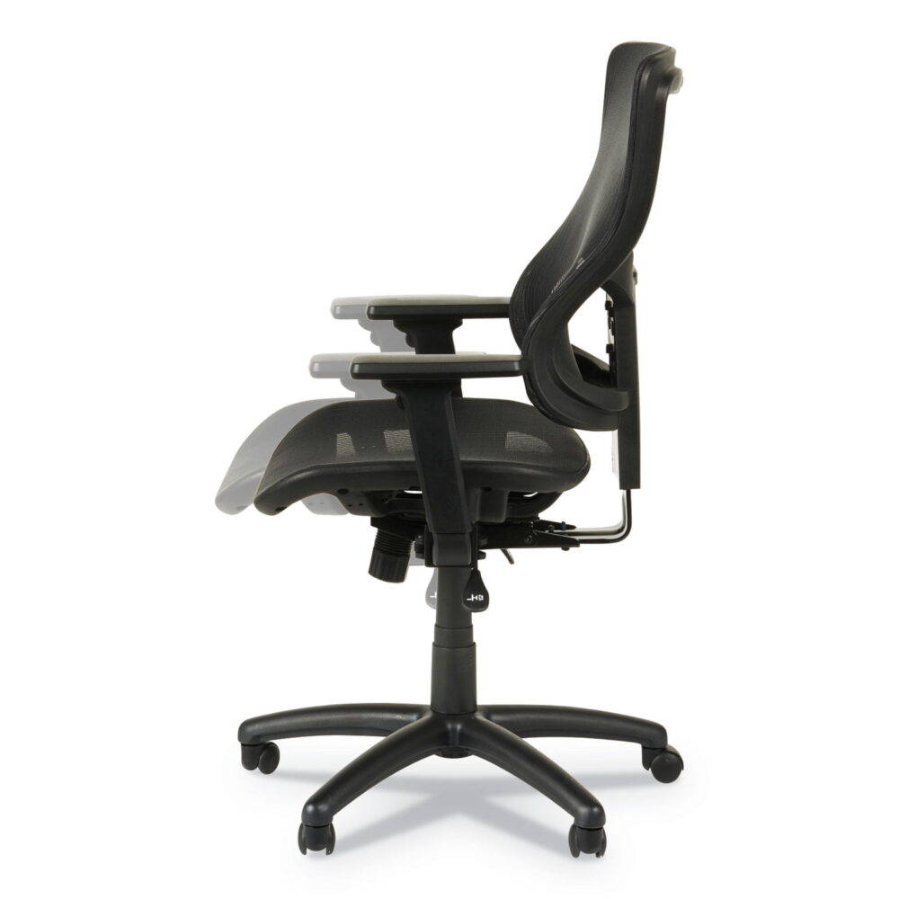 Alera Elusion II Series Suspension Mesh Mid-Back Synchro Seat Slide Chair, Supports 275 lb, 16.34" to 20.35" Seat, Black - Image 5
