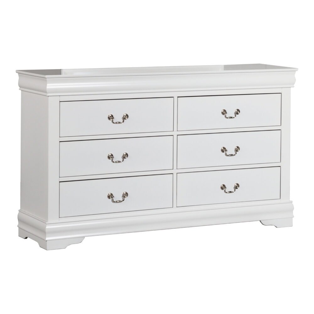 Furniture of America Vrai 6-Drawer Solid Wood White Dresser - Image 2