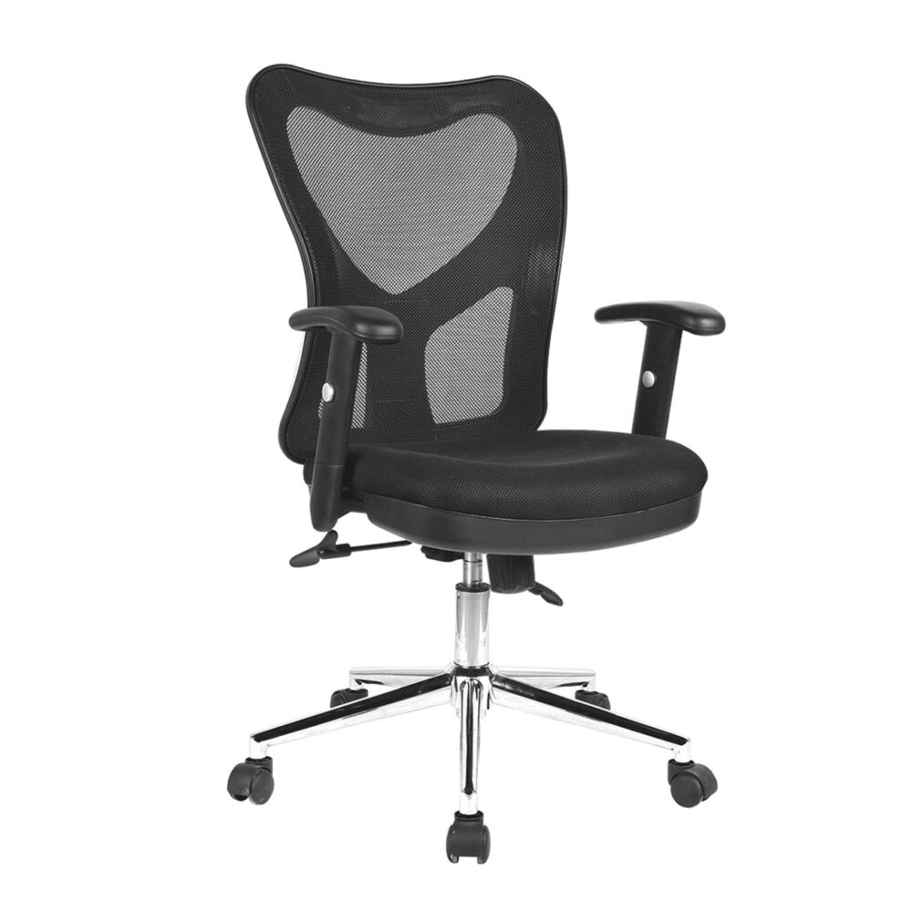 Techni Mobili High Back Mesh Office Chair with Chrome Base, Black RTA-0098M-BK - Image 2