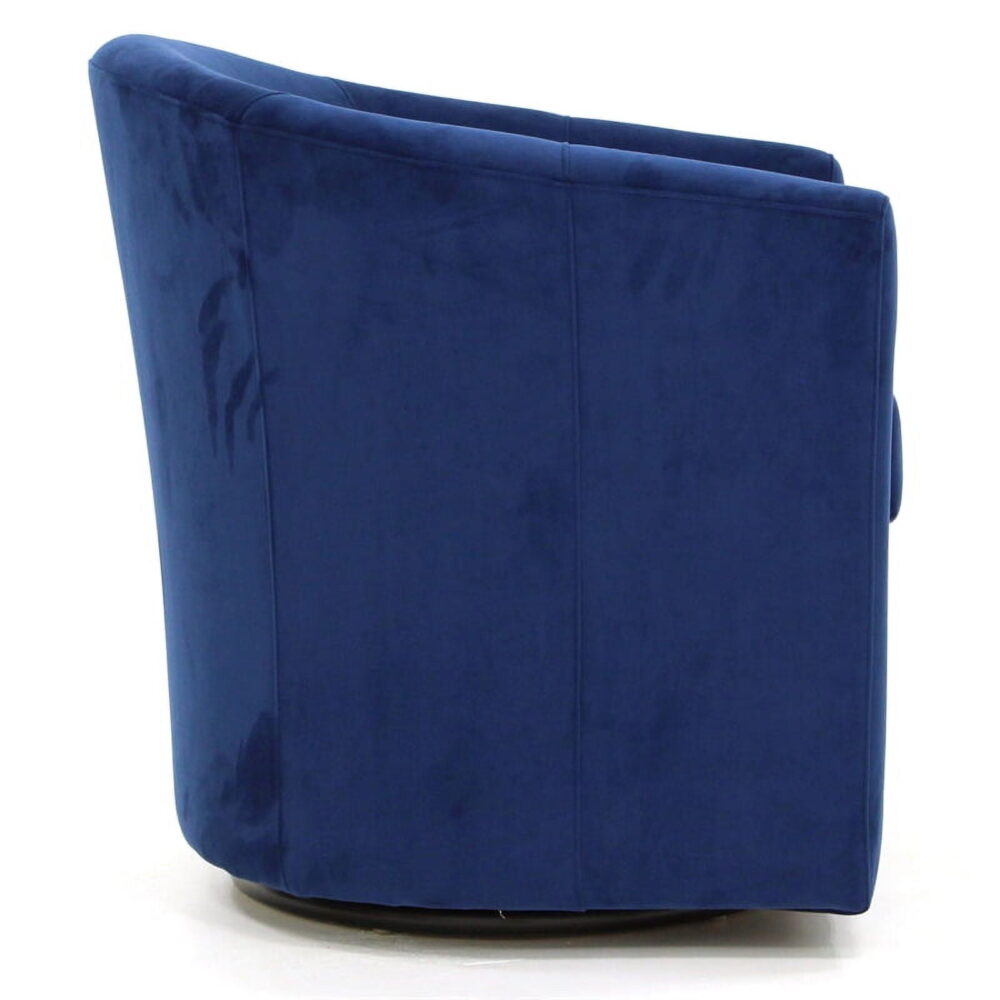 Fox Hill Trading Windsor Velvet Swivel Chair, Navy Blue - Image 5