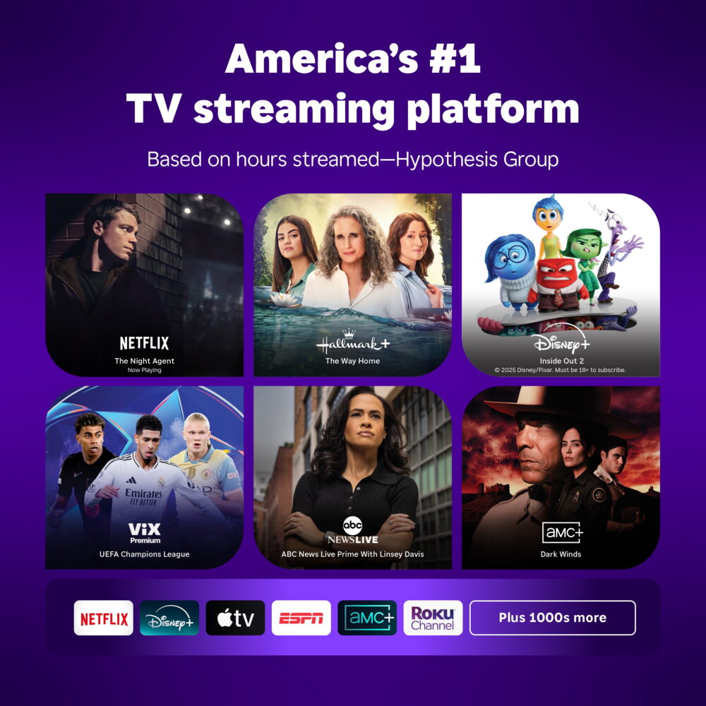 Roku Smart TV 2025 – 65-Inch Select Series, 4K HDR TV – Roku TV with Enhanced Voice Remote - Image 3