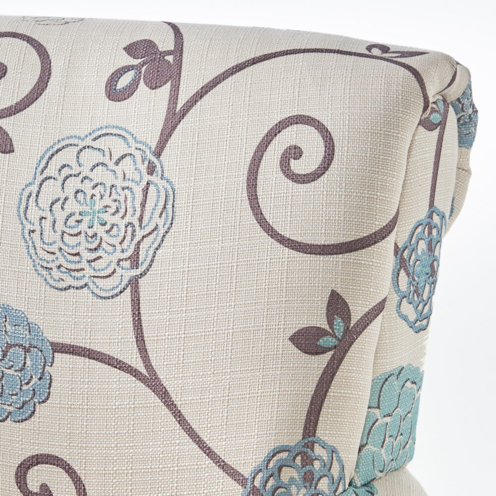 Desert Fields Hannah Fabric Club Chair, Blue and Beige - Image 5