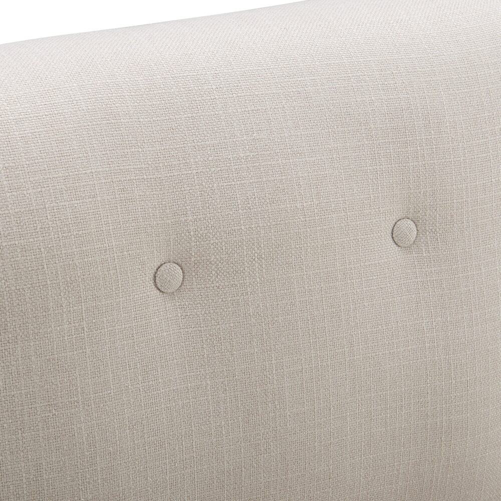 Serta Copenhagen Slipper Chair, Polyester Woven Fabric, Tufted Backrest, Sinuous Spring Cushion Seat Cream - Image 4