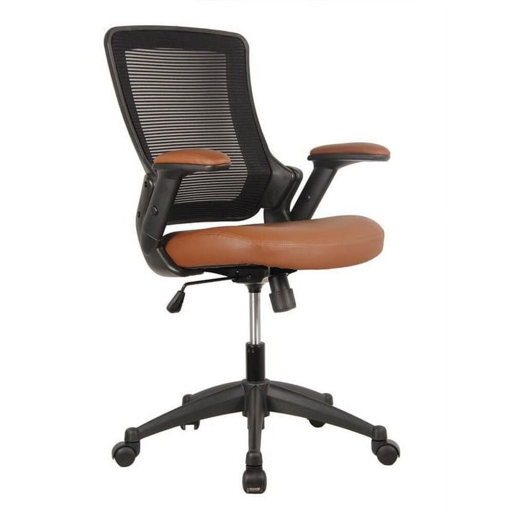 Techni Mobili Mid-Back Mesh Task Office Chair, Brown - Image 2